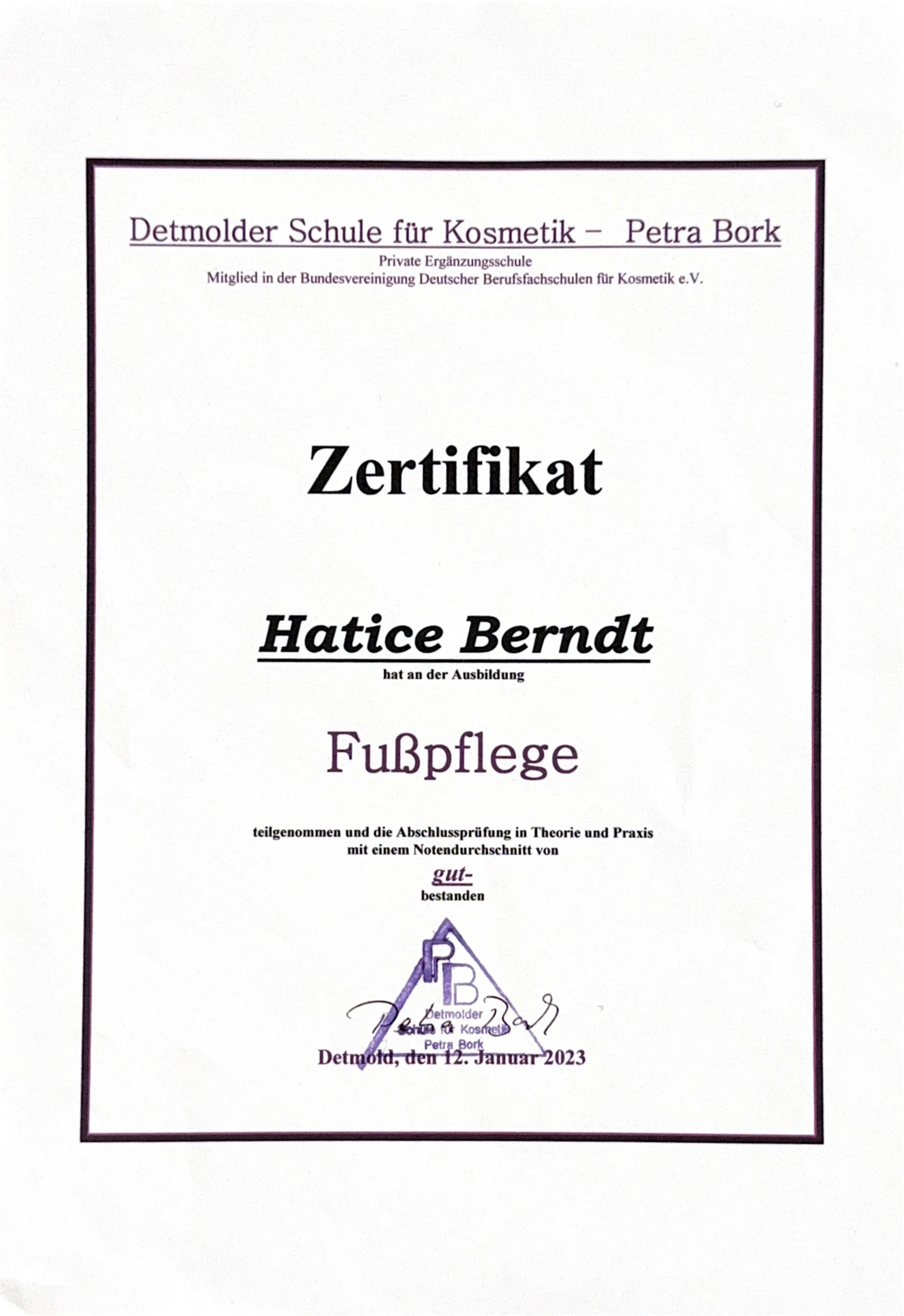 Zertifikat 12